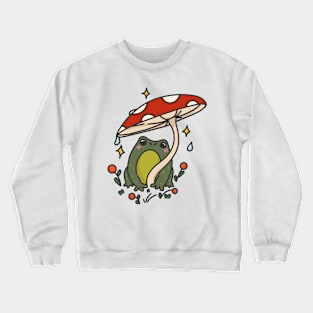 Cute mushroom frog design Crewneck Sweatshirt